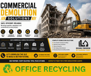 Commercial Demolition Services, Building Dismantling, Interior Demolition and Site Clearance