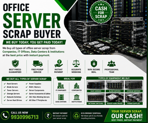 Office Server Scrap Dealer, Server Scrap Buyers, Network Equipment Scrap Buyers and E-Waste Recycling Services Across India